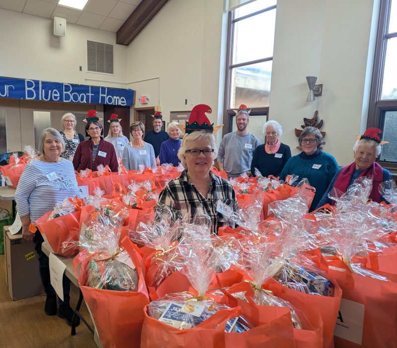 Independent Living for Young Adults group members who assembled all 140 gift packages to youth aging out of foster care in Delaware are (l-r) Monica Klinke, Charlotte Grabau, Tina Guerrette, Mimi Moser, Terry Guthrie, Pierre Grabau, Betty Wier, Ronnie Smith, Joe Balinski, Kathie Stamm, Anita Gossett and Hermine Smith. Not pictured is ILYA founder Barbara Crowell. SUBMITTED PHOTOS